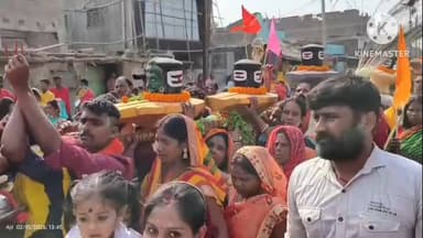 मंडरो: महाशिवरात्रि पर मिर्जाचौकी में 54 फीट का कांवर बना आकर्षण, शिवभक्तों ने महादेववरण मंदिर में किया जलाभिषेक