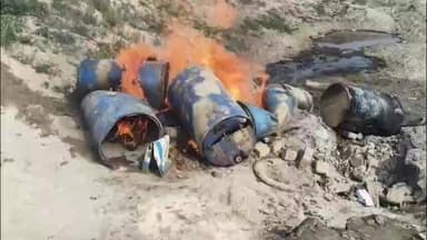 राघोपुर: राघोपुर में अवैध शराब पर बड़ी कार्रवाई, दो शराब भट्टी ध्वस्त, 10 हजार लीटर जावा नष्ट