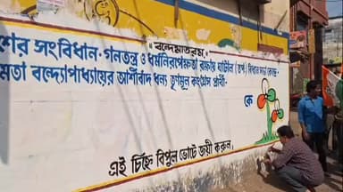 ঘাটাল: ২০২৬ বিধানসভা নির্বাচনে নির্ঘণ্ট ঘোষণার আগেই ঘাটাল শহরে জোর কদমে চলছে শাসক বিরোধী দেওয়াল লিখনের কাজ।