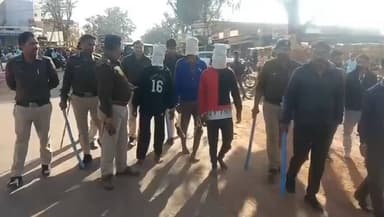 स्लीमनाबाद: स्लीमनाबाद में डायल 112 वाहन में तोड़फोड़ करने वाले तीन आरोपी गिरफ्तार, पुलिस ने निकाला जुलूस, भेजा जेल