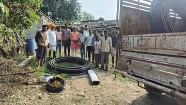 झारडा: गांव घाटखेड़ी में भाजपा नेताओं ने गौशाला का निरीक्षण किया, गायों के लिए जिला पंचायत से मोटर पंप उपलब्ध कराया