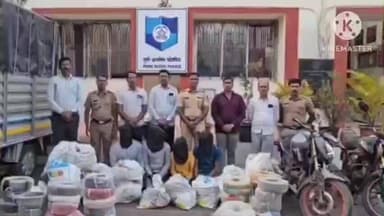 शिरूर: रांजणगाव एमआयडीसीत केबल चोरणाऱ्या चौघांना अटक, तब्बल १८ लाखांचा मुद्देमाल जप्त