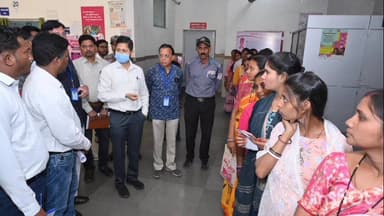 धमधा: कलेक्टर ने जिला अस्पताल का किया औचक निरीक्षण