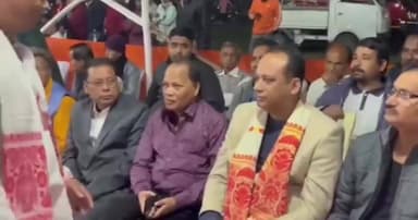 পলাশবাৰী: পলাশবাৰীত অনুষ্ঠিত কালি পূজাত উপস্থিত বিধায়ক হেমাংগ ঠাকুৰীয়া