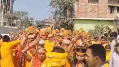 गम्हरिया: जीवछपुर में महाशिवरात्रि पर शिवलिंग स्थापना, जलढरी में उमड़ी श्रद्धालुओं की आस्था