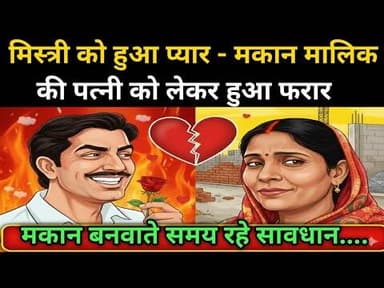 मिस्त्री के सिर पर चढ़ा प्यार का परवान - मकान मालिक की पत्नी को लेकर हुआ फरार #ambedkarnagar_news