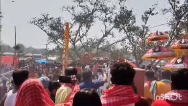 খণ্ডঘোষ: খণ্ডঘোষে মাঠের মা পুজোকে ঘিরে উন্মাদনা উপস্থিত বিধায়ক পুজোও দিলেন মাঠের মা পুজোতে