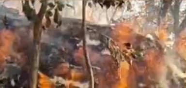 ಕುಂದಗೋಳ: ಹಿರೇಹರಕುಣಿ ಗ್ರಾಮದಲ್ಲಿ ಮೂರು ಮೇವಿನ ಬಣಿವೆಗಳಿಗೆ ಬೆಂಕಿ