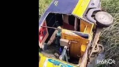 కోటపోలూరు వద్ద ఆటో బోల్తా, పలువురికి గాయాలు