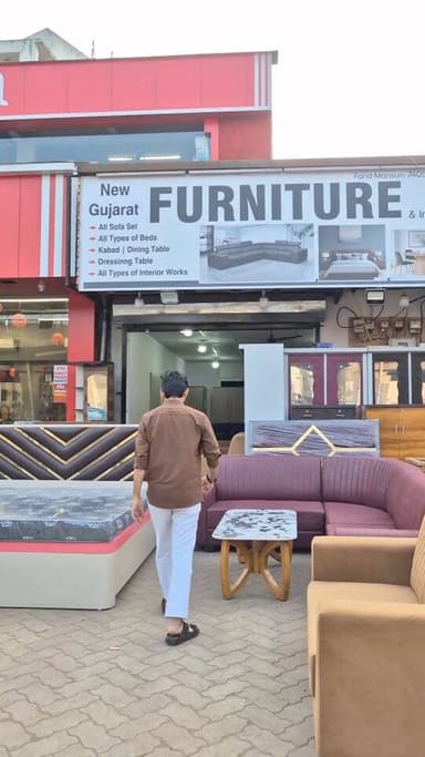 Address : shop no.03, gunjan bridge, near jeewandeep hospital, Vapi-396191.
New Gujarat Furniture
Sofa,bed,kapat,table...