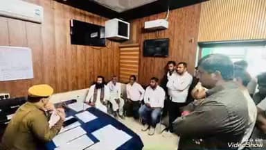 शाहपुरा: कुंभावास क्षेत्र में चोरी की घटना को लेकर थाना अधिकारी से की गई मुलाकात