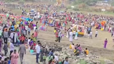 வாணியம்பாடி: மேட்டுப்பாளையம் பகுதியில் அங்காள பரமேஸ்வரி கோயில் மகாசிவராத்திரியொட்டி மயானகொள்ளை நிகழ்ச்சி