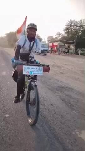 टाटीझरिया: टाटीझरिया का दिव्यांग युवक नाप रहा देश, 13,800 किमी का सफर तय कर सजूल विश्व रिकॉर्ड की ओर