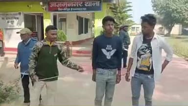 आज़मनगर: पुलिस ने 76 लीटर देसी शराब के साथ दो तस्करों को किया गिरफ्तार, एक मोटरसाइकिल जब्त कर तस्करों को भेजा जेल