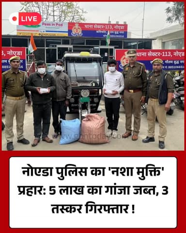नोएडा पुलिस ने 5 लाख के गांजे संग 3 तस्कर पकड़े।
#NoidaPolice #DrugBust #CrimeNews #NoidaUpdate