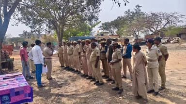 ಮುಧೋಳ: ಪಟ್ಟಣದಲ್ಲಿ ಜಾತ್ರಾ ಮಹೋತ್ಸವದ ಹಿನ್ನೆಲೆ, ಬಿಗಿ ಪೊಲೀಸ್ ಬಂದೋಬಸ್ತ್