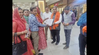 डूंगला: डूंगला निवासी सहकारिता मंत्री गौतम दक का अहमदाबाद में स्वागत किया गया