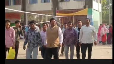 সাগরদিঘি: সাগরদিঘির পাটকেলডাঙ্গায় যুবসাথী ক্যাম্প পরিদর্শনে পঞ্চায়েত সমিতির সভাপতি