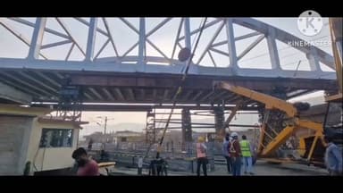 तालझारी: महाराजपुर रेलवे फाटक पर आरओबी गाडर लॉन्चिंग का कार्य तीसरे दिन भी जारी, राहगीरों को हुई परेशानी