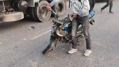 श्रीडूंगरगढ़: बीदासर रोड पर ट्रक और बाइक की टक्कर, युवक गंभीर घायल, भेजा गया अस्पताल