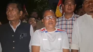 জামপুইজলা: বিজেপির বিরুদ্ধে শরির দল মথার বিক্ষোভ মিছিল