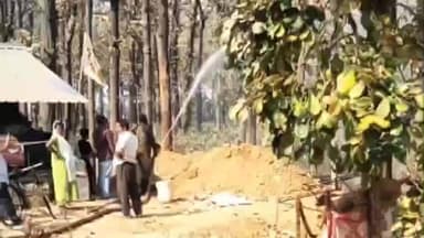 धालभूमगढ़: नरसिंहगढ़ और धालभूमगढ़ के वन क्षेत्र में लगी आग, दमकल ने पाया काबू