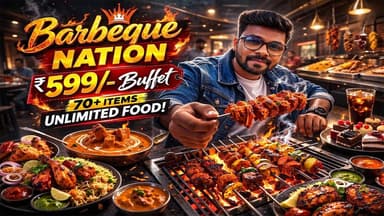 ₹599 Unlimited Buffet in Lucknow 😱 Barbeque Nation Phoenix United Mall Honest Review
