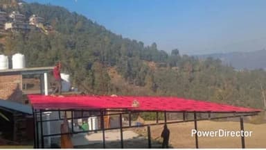 ओखलकांडा: मां अन्नपूर्णा देवी मंदिर में विधायक निधि से बन रहे टीन शैट का कार्य हुआ पूर्ण