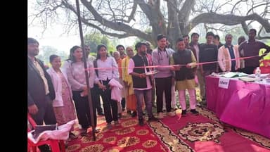 पुवायां: पनवाड़ी में मुफ्त स्वास्थ्य मेले का उद्घाटन मुख्य अतिथि ने किया