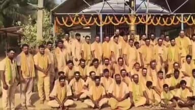 పి.భీమవరం శివాలయం వద్ద 150మంది శివ భక్తులు శివ మాల