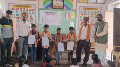 बड़ी सादड़ी: मानपुरा स्कूल में पांचवीं के विद्यार्थियों को भावभीनी विदाई दी गई