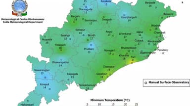 ମୋହନା: ଜିଲ୍ଲାରେ ଆସନ୍ତାକାଲି ତାପମାତ୍ରା 16 ଡ଼ିଗ୍ରୀ ରହିବା ନେଇ ପାଣିପାଗ ବିଭାଗ ପକ୍ଷରୁ ସୂଚନା ପ୍ରଦାନ