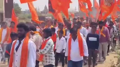 ఎమ్మిగనూరు: ఎమ్మిగనూరులో చత్రపతి శివాజీ జయంతి సందర్భంగా భారీ ర్యాలీ చేపట్టిన విశ్వహిందూ ఐక్య వేదిక నాయకులు..