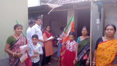 নাকাশিপাড়া: বেথুয়াডহরী ১৩১ ও ১৩২ বুথে বিজেপির গৃহ সম্পর্ক অভিযান
