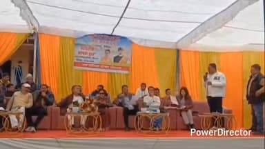 रामगढ़: विधायक राम सिंह कैड़ा ने रामलीला मैदान में जन-जन के द्वार कार्यक्रम में ग्रामीणों की समस्याएं सुनीं