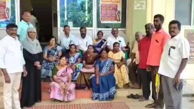 பழனி: வருவாய்துறை சங்கத்தினர் 9 அம்ச கோரிக்கைகளை வலியுறுத்தி கருப்பு பட்டை அணிந்து தாலுகா அலுவலகம் முன்பு போராட்டம்