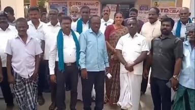 சாத்தான்குளம்: சாத்தான்குளம் கூட்டுறவு வங்கி முற்றுகையிட வந்த விவசாயிகள் பேச்சுவார்த்தையை தொடர்ந்து வாபஸ் பெற்றனர்