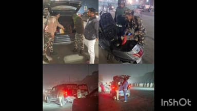 घोसवरी: घोसवरी पुलिस ने थाना क्षेत्र के विभिन्न चौराहों पर चलाया सघन वाहन जांच अभियान