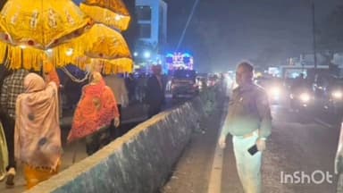 दमोह: दमोह पुलिस ने गार्डनों के बाहर बनाई यातायात व्यवस्था, पुलिस तैनात