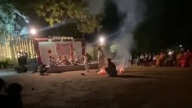 खींवसर: पांचलासिद्धा में जसनाथजी संप्रदाय के जागरण में किया गया अग्निनृत्य