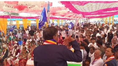 કોડીનાર: મહામાનવ સમાજ સેવા મંડળ કોડીનાર પ્રેરીત અનુસુચિત જાતિ સમાજ સમૂહ લગ્ન સમિતી દ્રારા ભવ્ય સમૂહલગ્ન યોજાયા