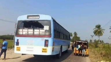 மதுராந்தகம்: கீழ் அத்திவாக்கம் பகுதியில் அரசு பேருந்து கண்ணாடி உடைக்கப்பட்டது