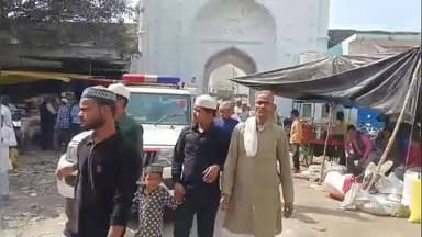 शाहबाद: जामा मस्जिद में रमजान की प्रथम जुमा पर पुलिस ने की चाक चौबंद सुरक्षा व्यवस्था