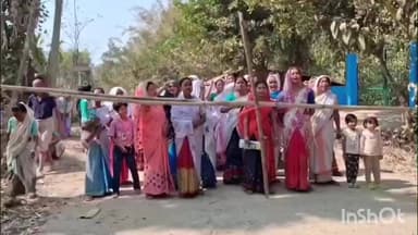 মৰাণ: খোৱাঙৰ মৰিয়াআলিত ধূলিৰ বাবেই ৰাইজে প্ৰতিবাদ কৰি বন্ধ কৰিলে যাতায়ত