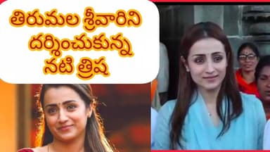తిరుమల శ్రీవారిని దర్శించుకున్న నటి త్రిష