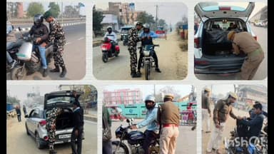 घोसवरी: घोसवरी पुलिस ने थाना क्षेत्र के विभिन्न चौराहों पर चलाया सघन वाहन जांच अभियान
