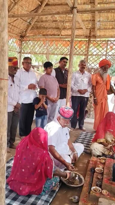 बालेसर कस्बे के गुरु जलंधर नाथ गौशाला में राधा कृष्ण मूर्ति की प्राण प्रतिष्ठा...