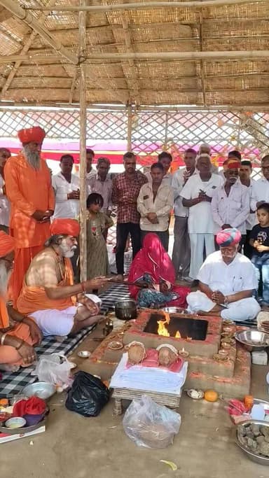 बालेसर कस्बे के गुरु जलंधर नाथ गौशाला में राधा कृष्ण मूर्ति की प्राण प्रतिष्ठा...