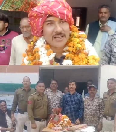 #सबलगढ़: रामपुर कलां थाना प्रभारी राम मंत्र गुप्ता को भावभीनी विदाई----------
#सबलगढ़ के रामपुर कलां थाना प्रभारी श्री ...