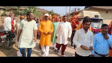 चलकुशा: चौबे में 9 दिवसीय राम जानकी प्राण प्रतिष्ठा के लिए निकाली गई भव्य कलश यात्रा